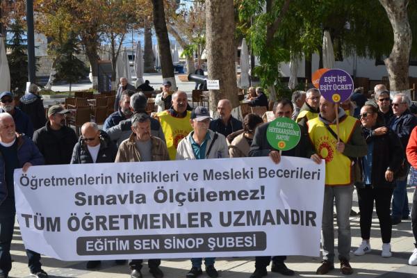 Sinop'ta eğitimcilerin eylemi