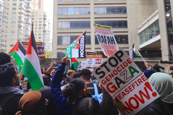 New York'ta Filistin'e destek eylemi