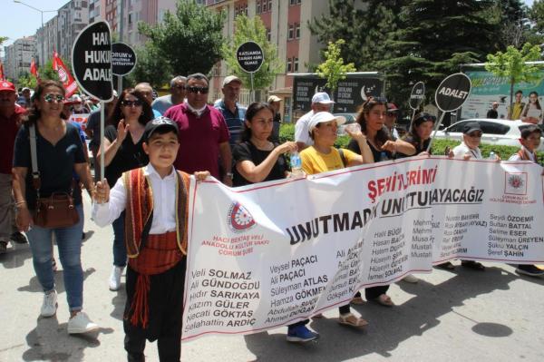 Çorum Emek ve Demokrasi Platformu Çorum Katliamı anması
