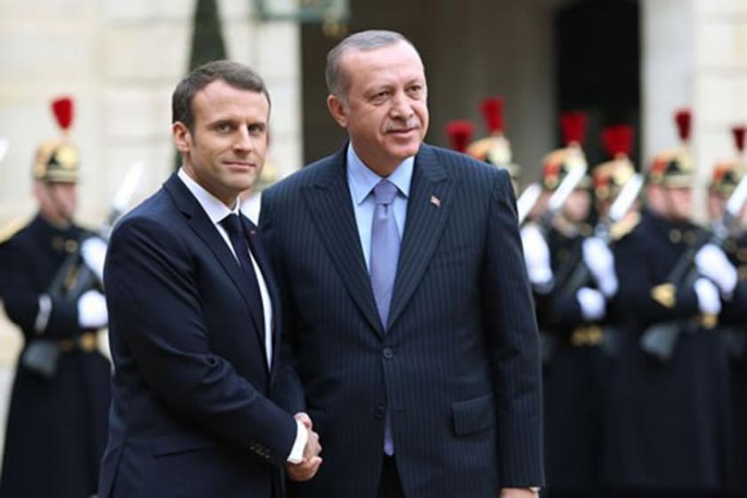 Cumhurbaşkanı Erdoğan, Fransa'da Macron'la görüştü