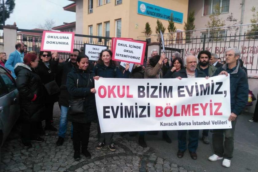 Kavacık’ta veliler okul bahçesinde yeni bir okul istemiyor