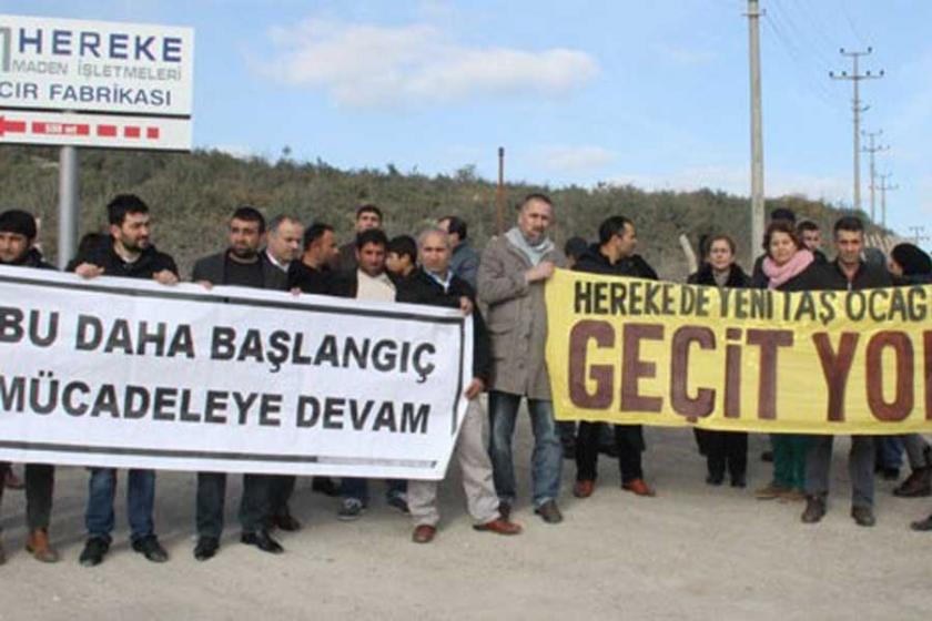 Hereke’de bulunan taş ocağının faaliyeti durduruldu