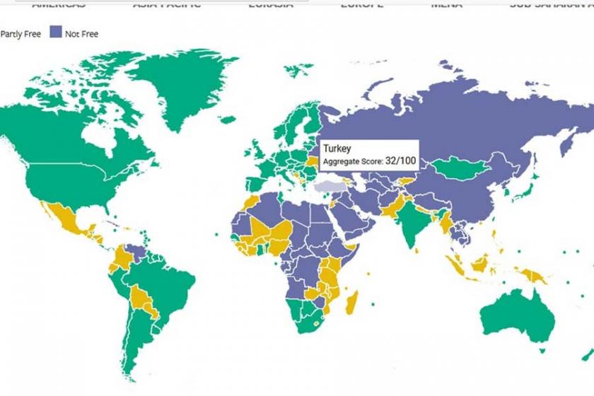 Turkey is no longer a free country, according to the Freedom House report