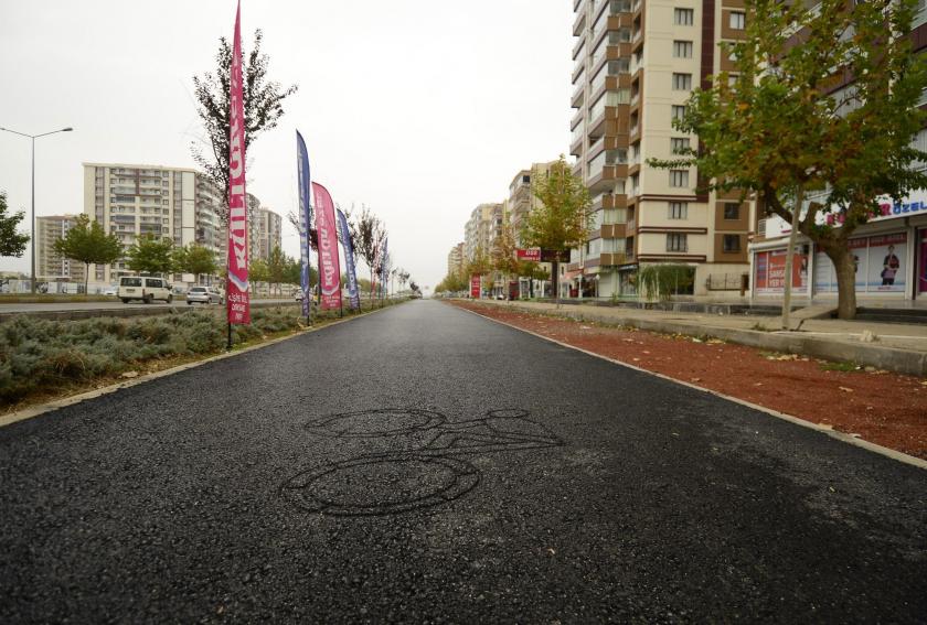 Diyarbakır'da bisiklet yolu tamamlanmak üzere