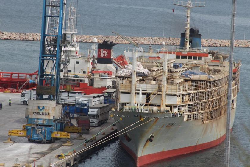 ‘Yüzen ahır’ Bandırma’ya 8 bin 300 dana getirdi