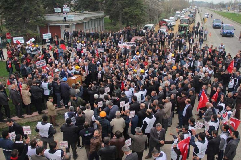 Kastamonu’da şeker eylemi: Şeker fabrikalarında üretim devam etsin