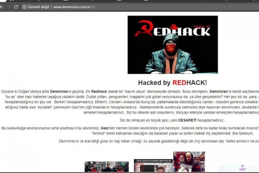 RedHack, Demirören Holding'e ait siteleri hack'ledi