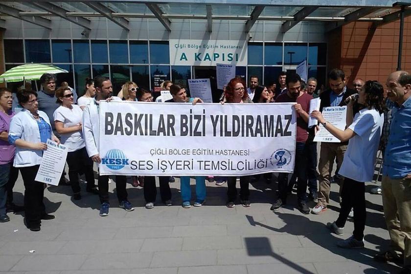 TTB afişi asan SES üyesine önce gözaltı sonra soruşturma