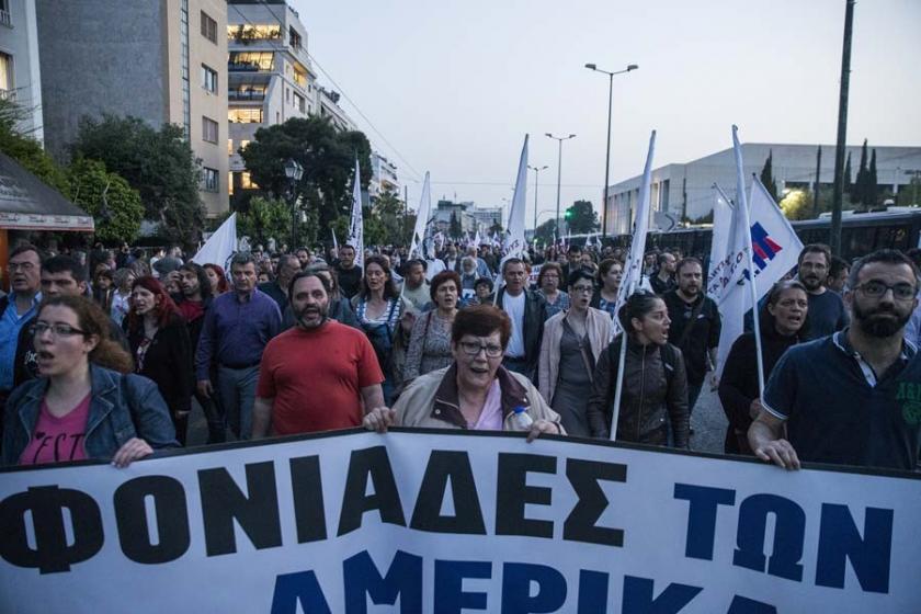 Ortadoğu'daki emperyalist müdahaleler Atina'da protesto edildi