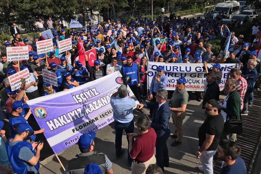 Gebze Organize Sanayi Bölgesi'nde sendika hakkı için dayanışma