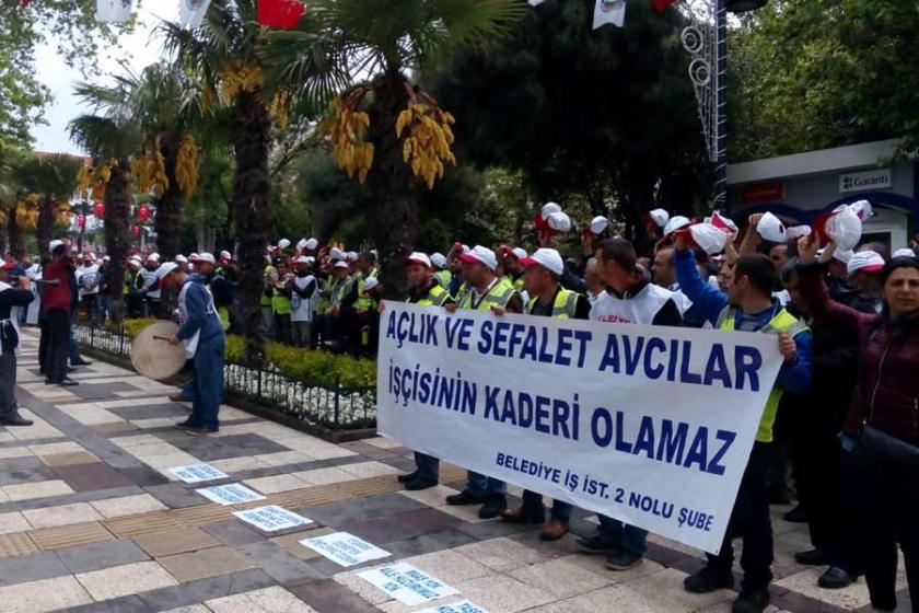 Avcılar Belediyesinde ücret eylemi devam ediyor