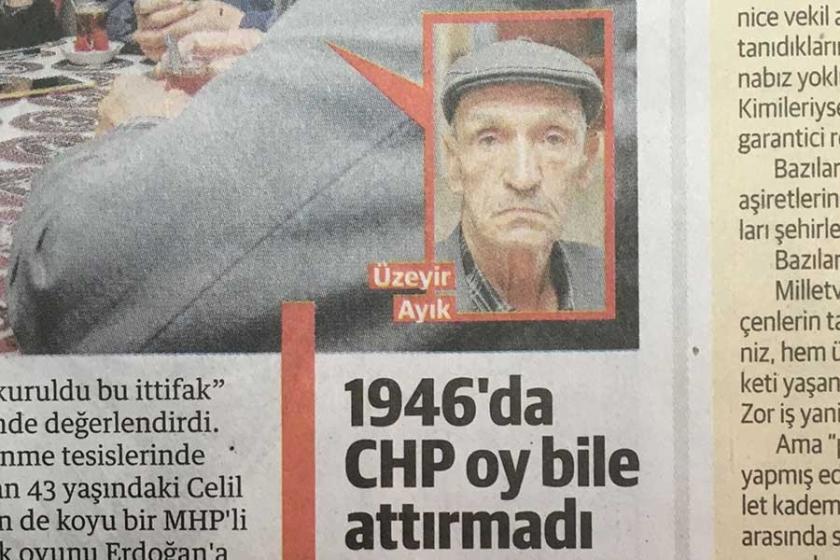 Yeni Şafak aktardı: 77 yaşındaki Ayık 1946 seçiminde oy kullanmış!