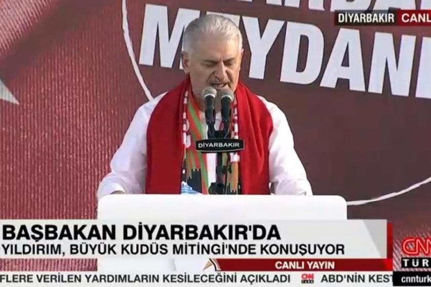 Başbakan Binali Yıldırım'ın Diyarbakır mitingine ilgi azdı