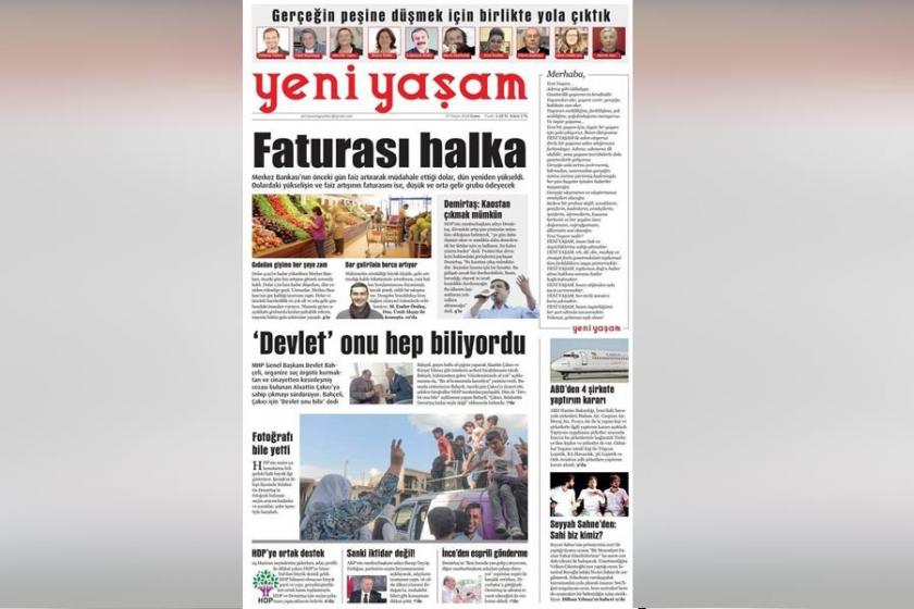 Yeni Yaşam gazetesi yayın hayatına başladı