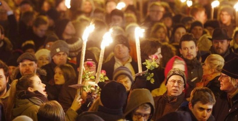 On binlerce kişi sokağa çıktı, Kopenhag’da ölenleri andı