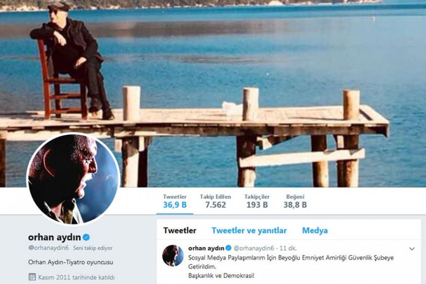 'Yaşasın tiyatro' diyen Orhan Aydın'a 'darbeci' suçlaması!