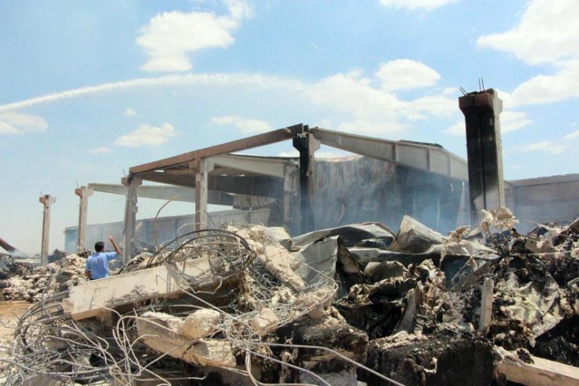 Urfa'da bir iplik fabrikasında çıkan yangın 11 saat sonra söndürüldü