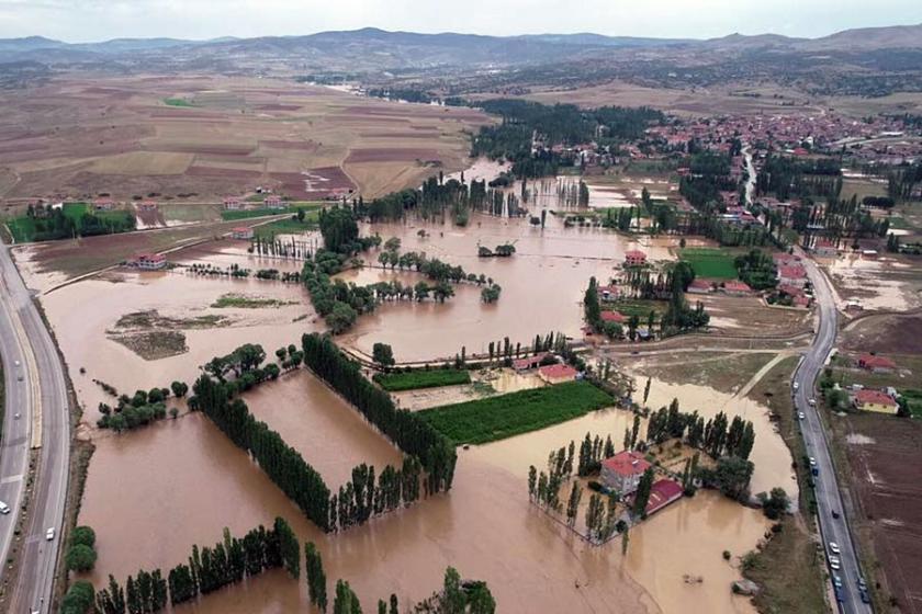 Afyonkarahisar'da sağanak, tarım arazilerine zarar verdi