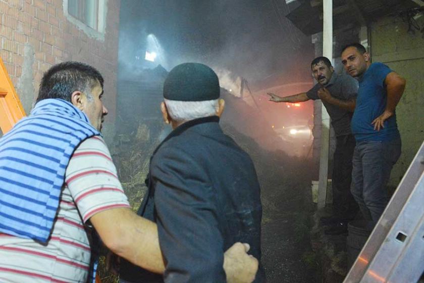 Erzurum'da köy yangını: 42 kişi etkilendi, 25 hayvan öldü