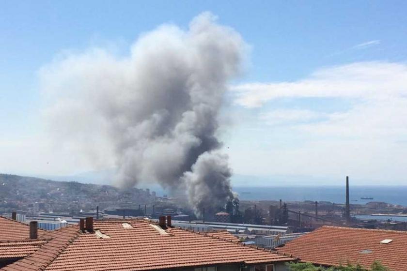 Zonguldak'ta fabrika yangını: 7 işçi dumandan etkilendi