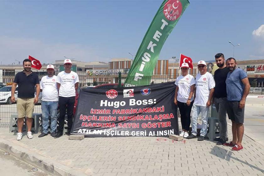 Hugo Boss'tan çıkarılan işçiler bir kez daha direnişe başladı