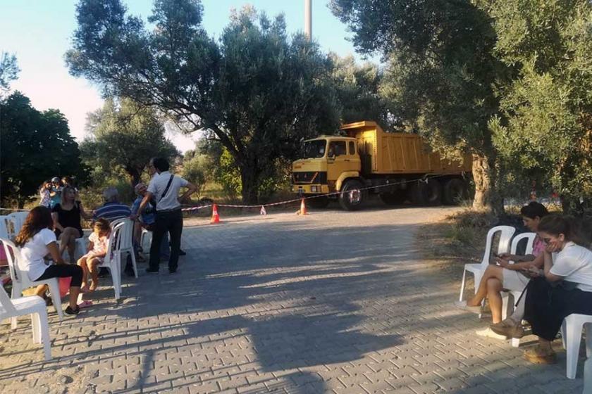 Yarış pisti için dökülmek istenen asfalta karşı nöbet sürüyor