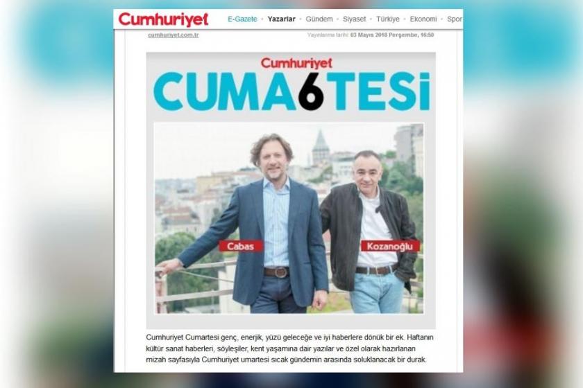 Cumhuriyet gazetesi, cumartesi ekine son verdi