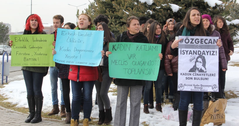 Erciyes’te  Özgecan eylemi