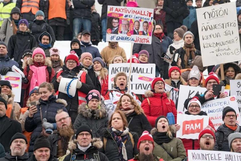 Finlandiya’da grevleri sınırlama tehdidi