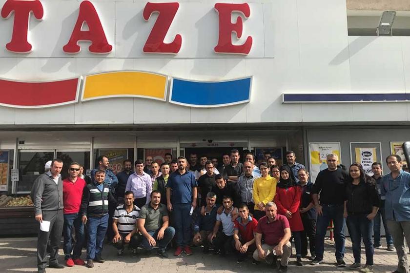 400 işçinin çıkarıldığı Taze Market'te işçiler haklarını istiyor