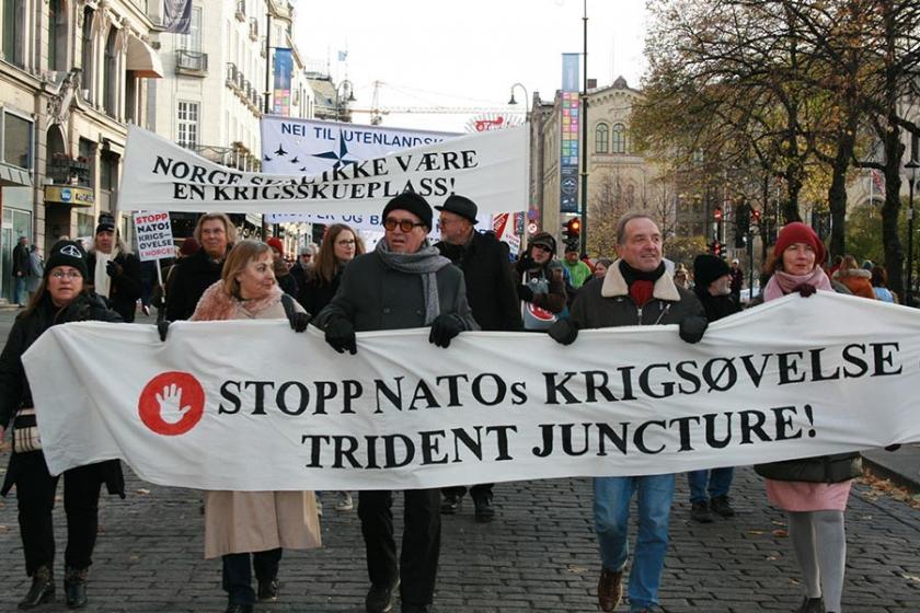 NATO tatbikatına karşı eylemler yapıldı