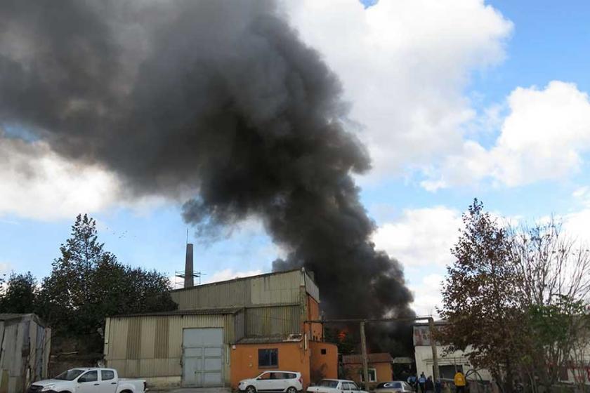 Kartal'da fabrika yangını