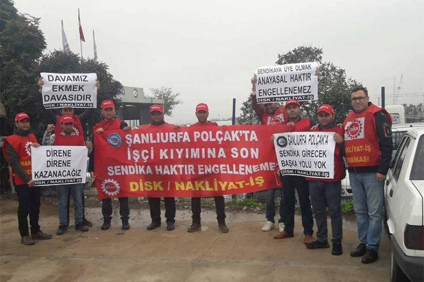 Urfa’da TÜVTÜRK işçileri eylemde