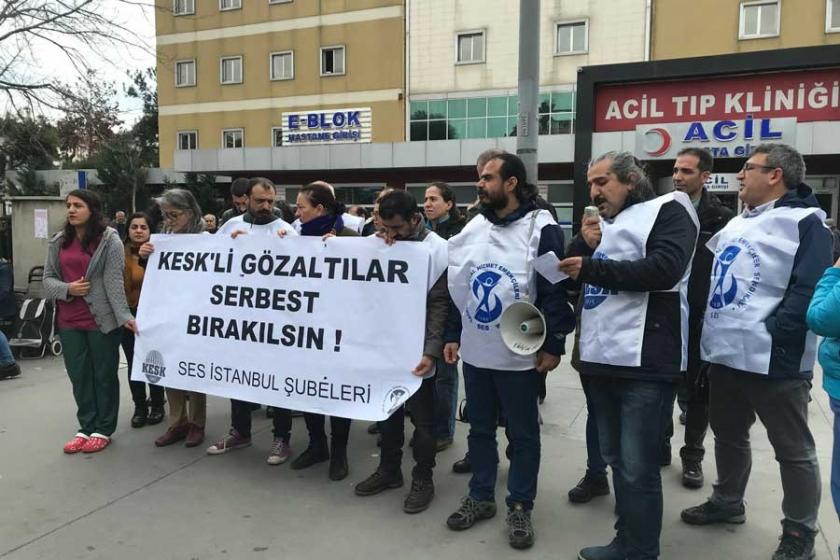 Sendika eylemi HDP eylemi olarak gösterilmiş