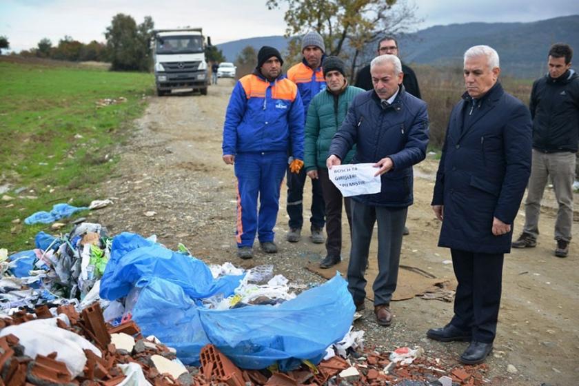 Bursa Nilüfer’de atık kirliliği yaratanlara tepki