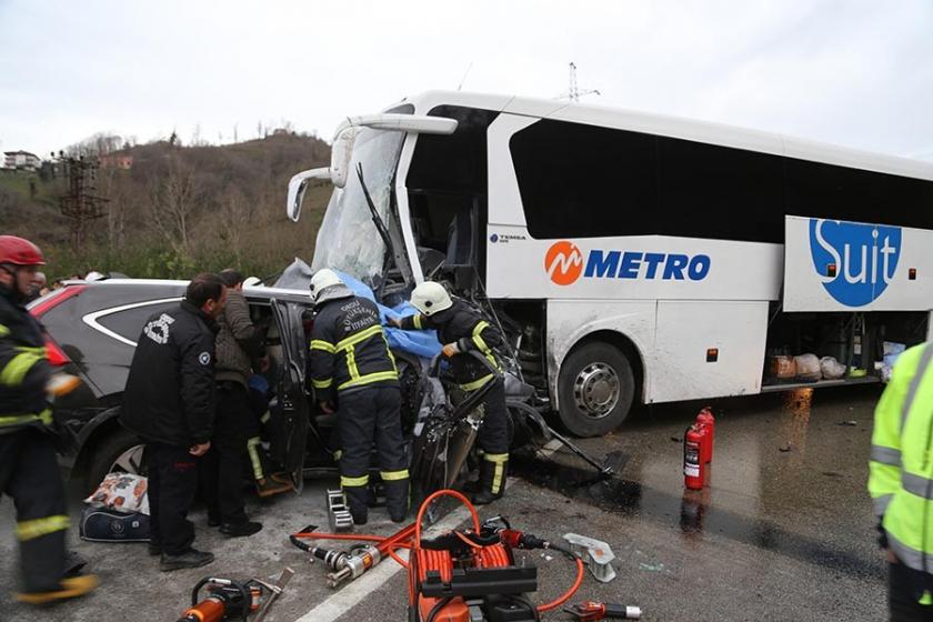 Ordu'da Metro Turizm otobüsü kaza yaptı: 1 ölü 10 yaralı