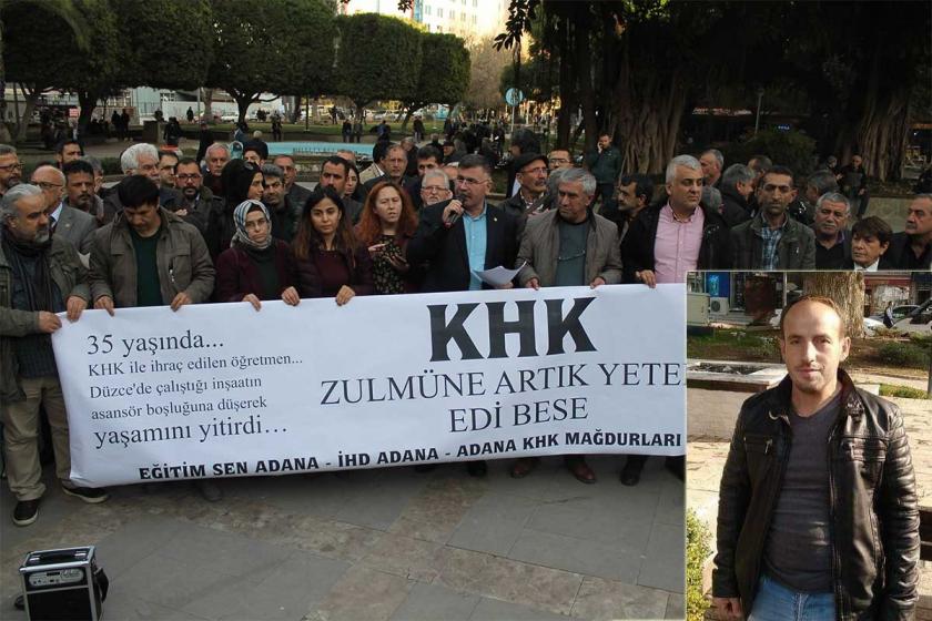 İş cinayetinde ölen KHK mağduru için Adana’da basın açıklaması yapıldı