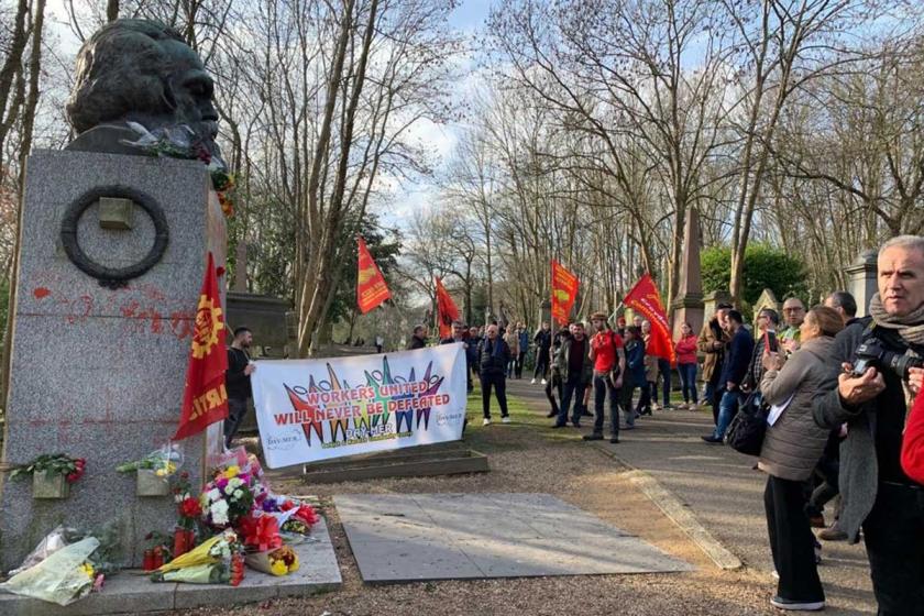 Marx’ın mezarına yönelik saldırılara tepki: Korkunun ecele faydası yok