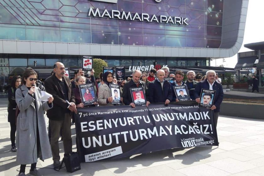 Esenyurt Marmara Park AVM’de yanarak ölen işçiler unutulmadı