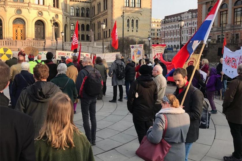 NATO kuruluş yıl dönümü dolayısıyla Norveç’te protesto edildi