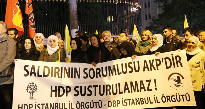 Yüzlerce kişi saldırının olduğu yerde HDP'yi sahiplendi