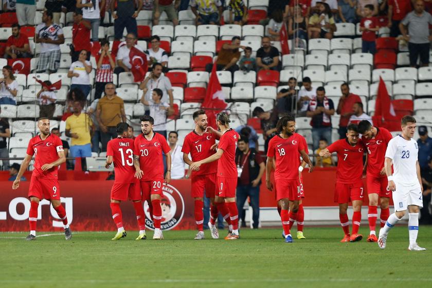 Türkiye A Milli Futbol Takımı, hazırlık maçında Yunanistan'ı 2-1 yendi