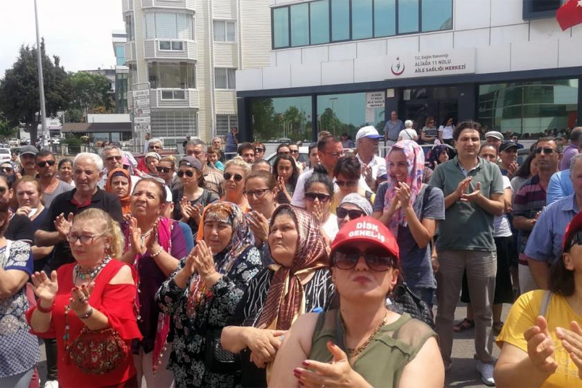 Aliağa Belediyesi işçileri aileleriyle eylemde: Atılan işçiler geri alınsın