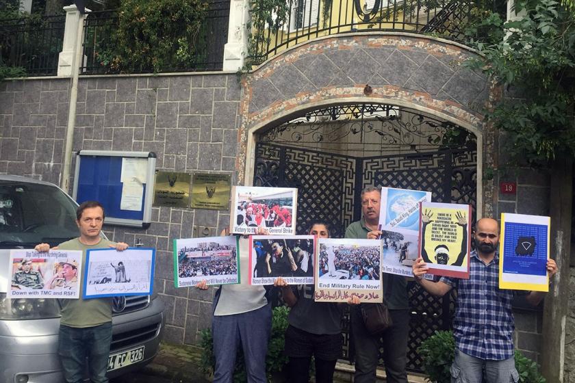 Sudan’da halkı katleden darbeciler İstanbul'da protesto edildi