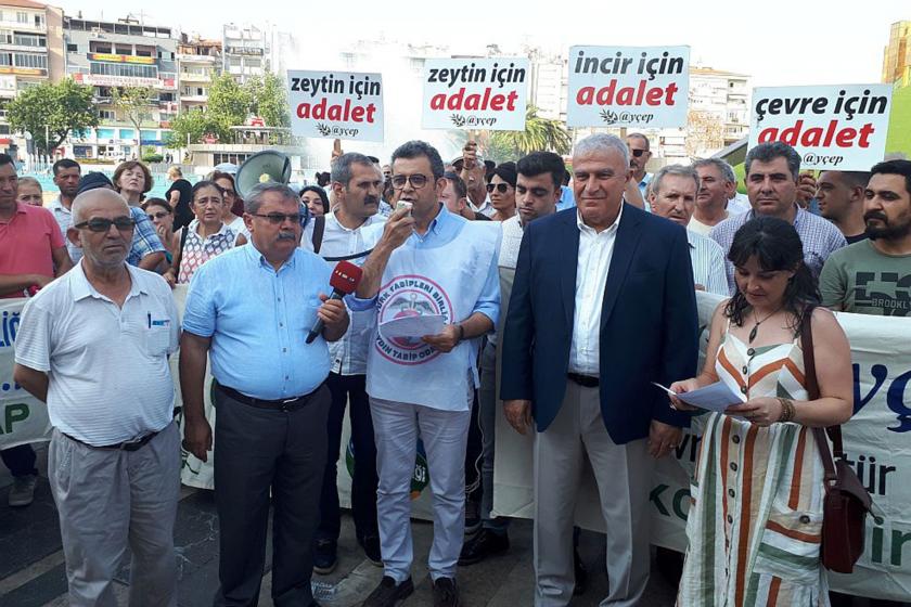 JES karÅŸÄ±tÄ± halk toplantÄ±sÄ±na soruÅŸturmaya AydÄ±n'da kitlesel protesto