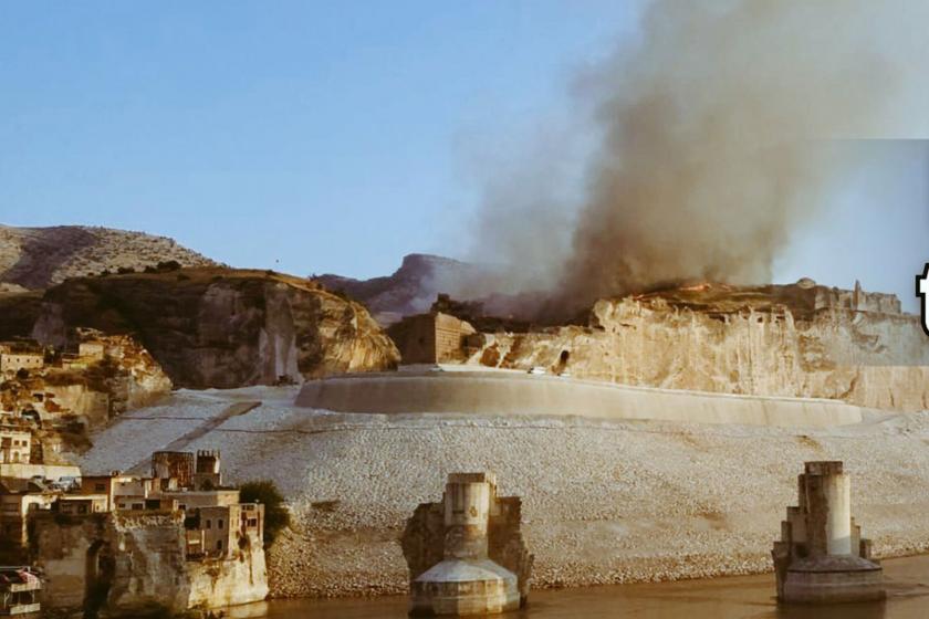 Hasankeyf'te çıkan yangın kontrol altına alındı