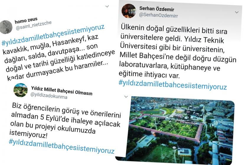 Yıldız Teknik Üniversitesi öğrencileri, kampüste millet bahçesi istemiyor