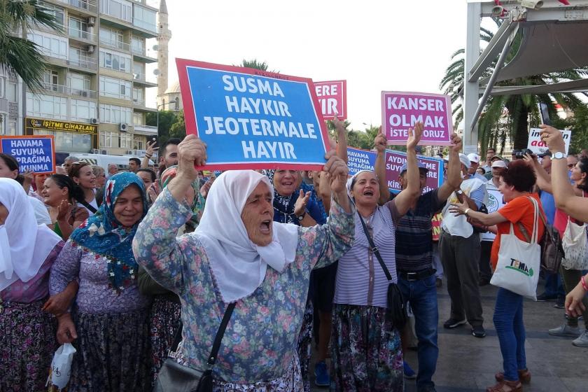 Aydın'daki JES ihaleleri öncesi eylem: Havamıza, suyumuza dokunma