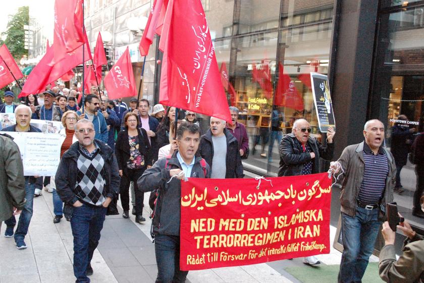 Stockholm’de İran’daki işçilerle dayanışma eylemi düzenlendi