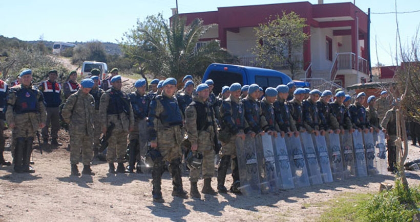 Urla villaları keşfinde jandarma çemberi